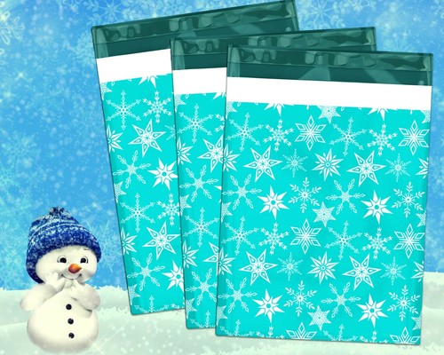 NEW 10x13 Fall, Christmas, Snowmen, Teal Snowflakes, Trees Poly Shipping Mailers - Picture 16 of 83
