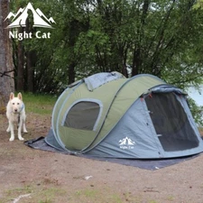 2 Person Easy Pop Up Tent Waterproof Automatic Setup 2 Doors-Instant Family Tent