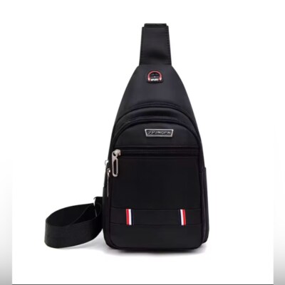 Men's lightweight chest/ shoulder travel bag~ black