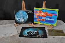 5 Vintage Nikon Booklets: Nikkormat FTN  finder, Photography Guide, F bellows