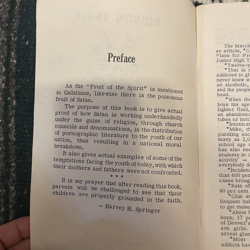Poison Fruit Harvey H. Springer Rare Christian Teachings On Pornography ONLY ONE - Picture 4 of 8