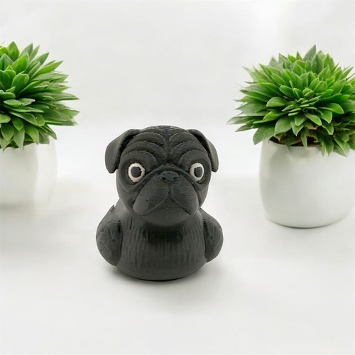 Pug Duck | Tan Black | Jeep Duck | Cruise & Desk Décor | 3D Print Figurine - Picture 3 of 6