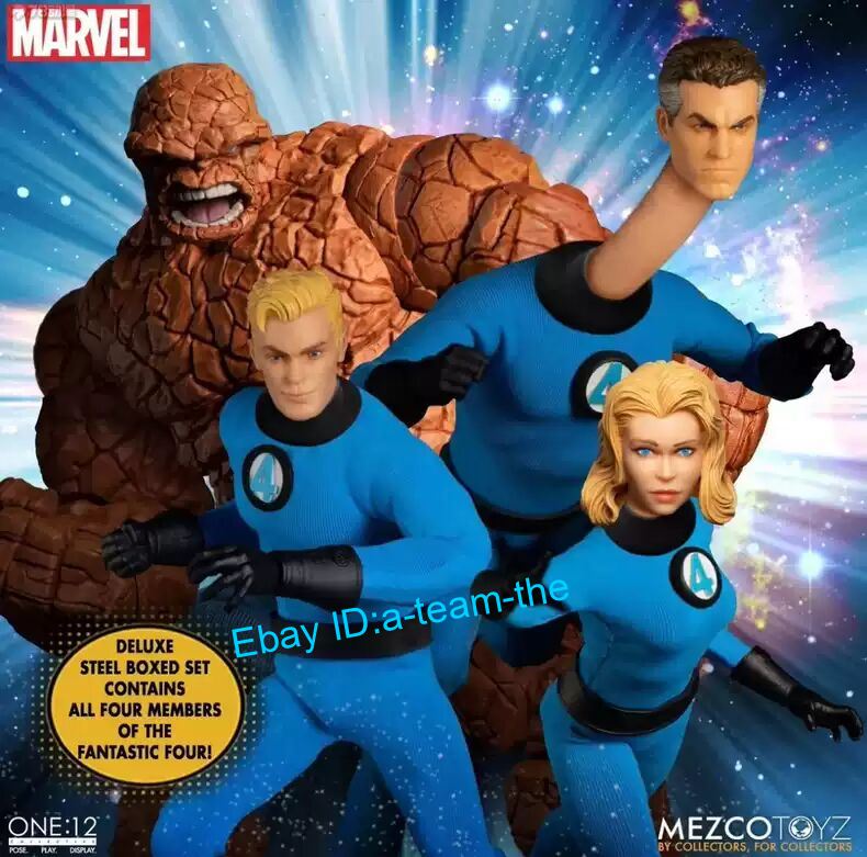 Mezco Toyz Fantastic Four 1/12 Scale 6″ 1PCS BOX 4 PCS Toys Set