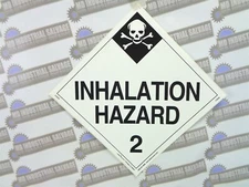 NEW LabelMaster INHALATION HAZARD 2 Z-EZ28 Sticker 10-3/4" x 10-3/4"