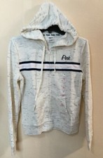NEW Victorias Secret PINK "LOVE PINK" Full Zip Hoodie Sweater Jacket Small RARE