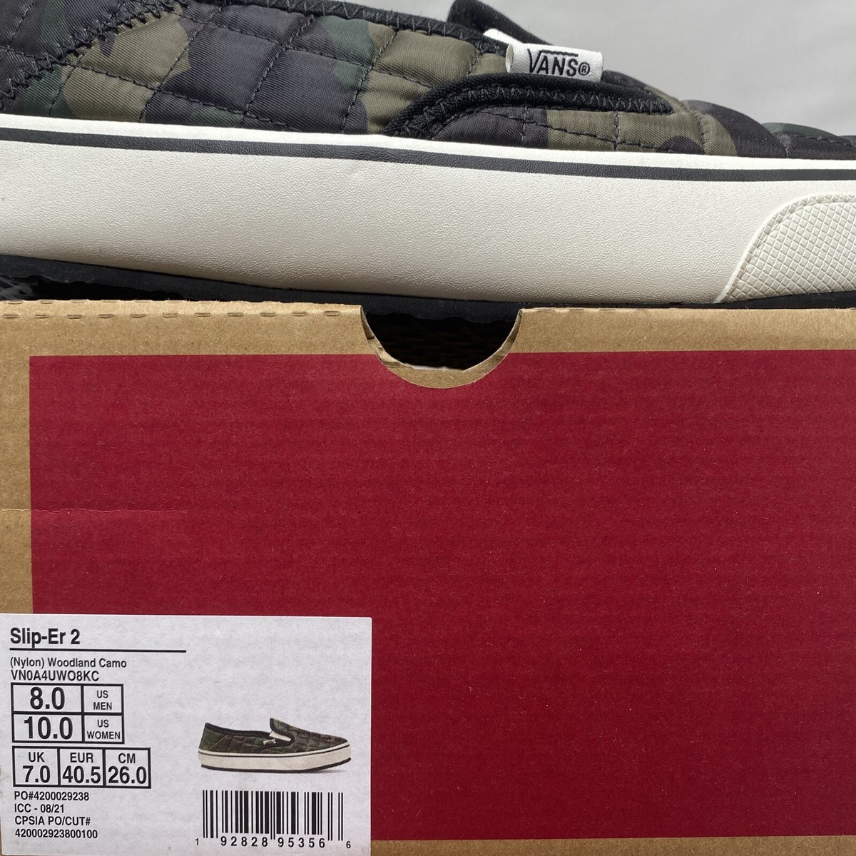 VANS Slip-Er 2, Mens Sz 8 / Womens 10, Camo Black Green  display picture 1