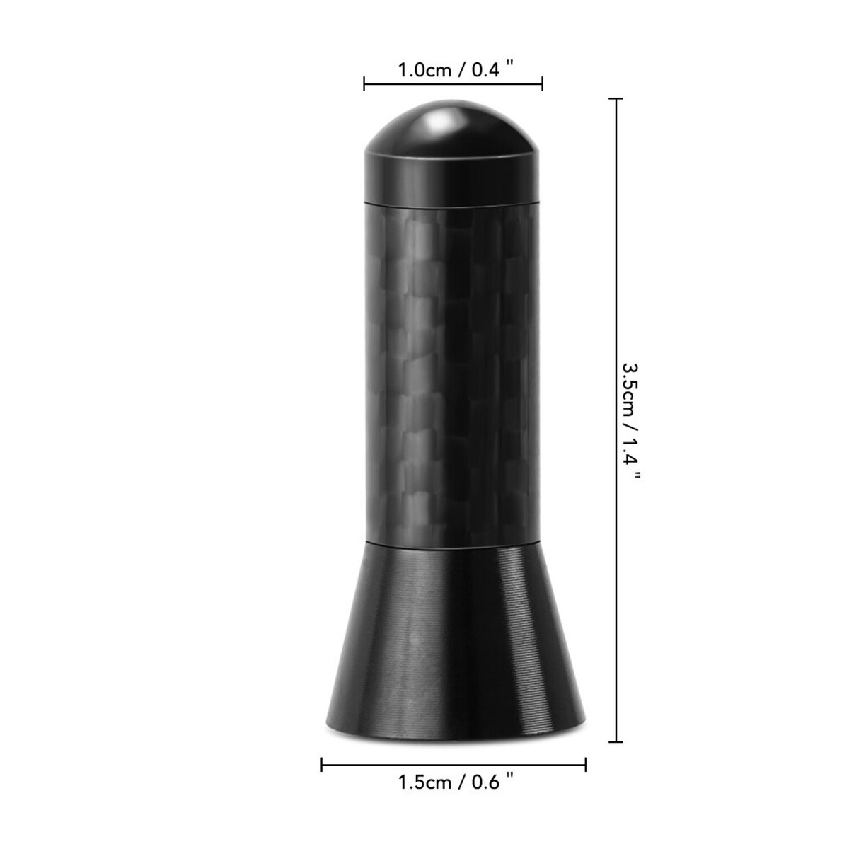 Ziyan Asta Antenna Auto Tetto Corto 3,5 Cm Carbonio Design - Foto 11