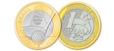 BRAZIL - 1 REAL COIN - 2016 RIO OLYMPIC GAMES -  GOLF