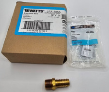 QTY 5 Watts LFA-385A Lead Free Brass Hose Barb Adapter 1/2"ID x 3/8"MIP