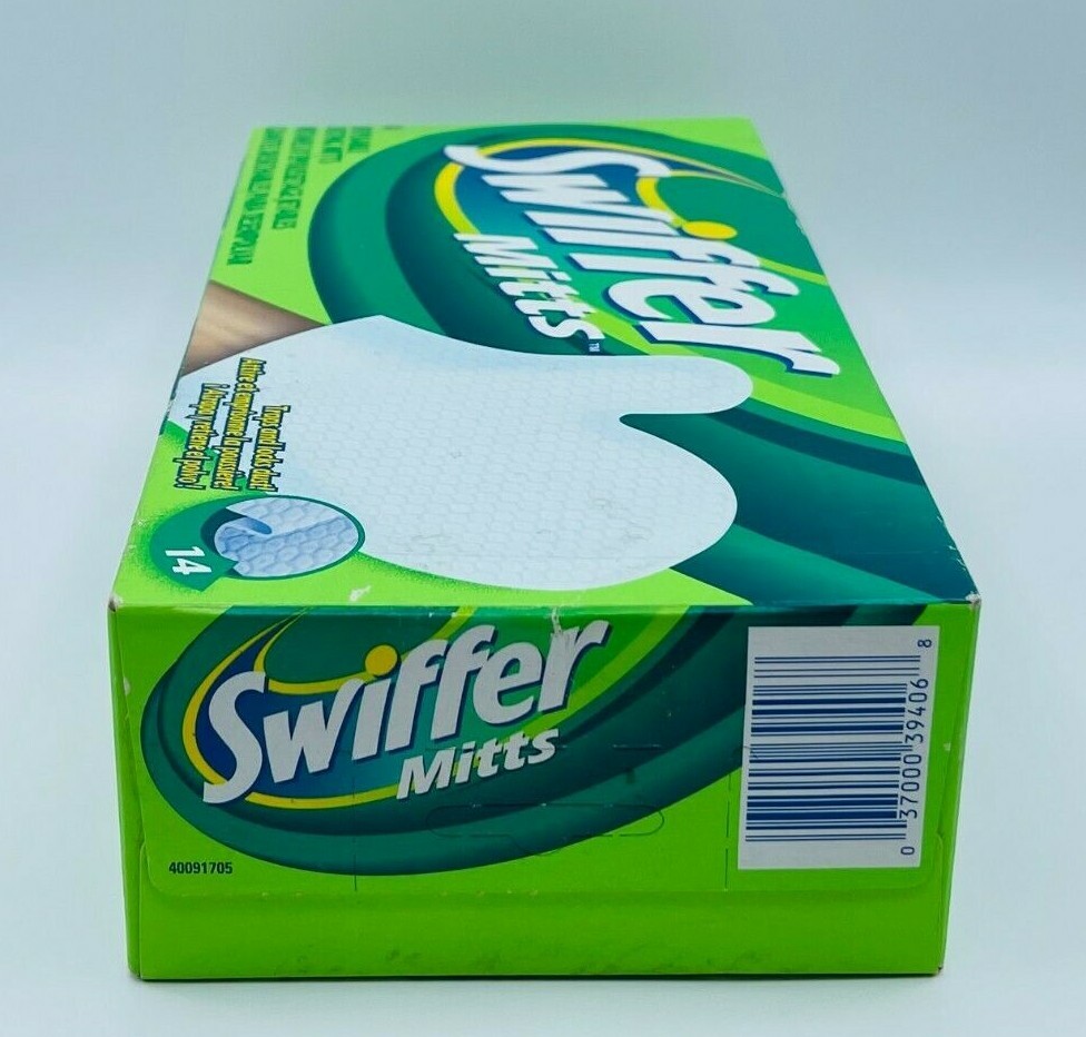Swiffer Mitts Disposable Hand Dusting Gloves Duster 14 Ct New Sealed