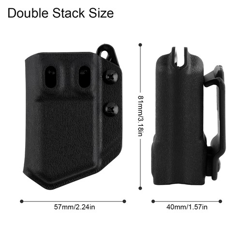 Fit: 9mm/.40 Single Stack,Glock 43 Glock 19 19X 17 26 IWB/OWB Magazine Holster - Picture 3 of 16