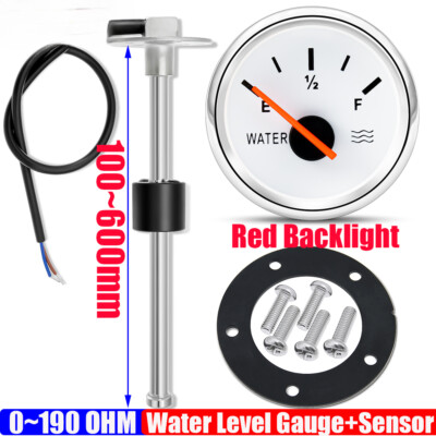 Water Float Sensor+Water Level Gauge Red Color LED Water Tank Meter Indicator