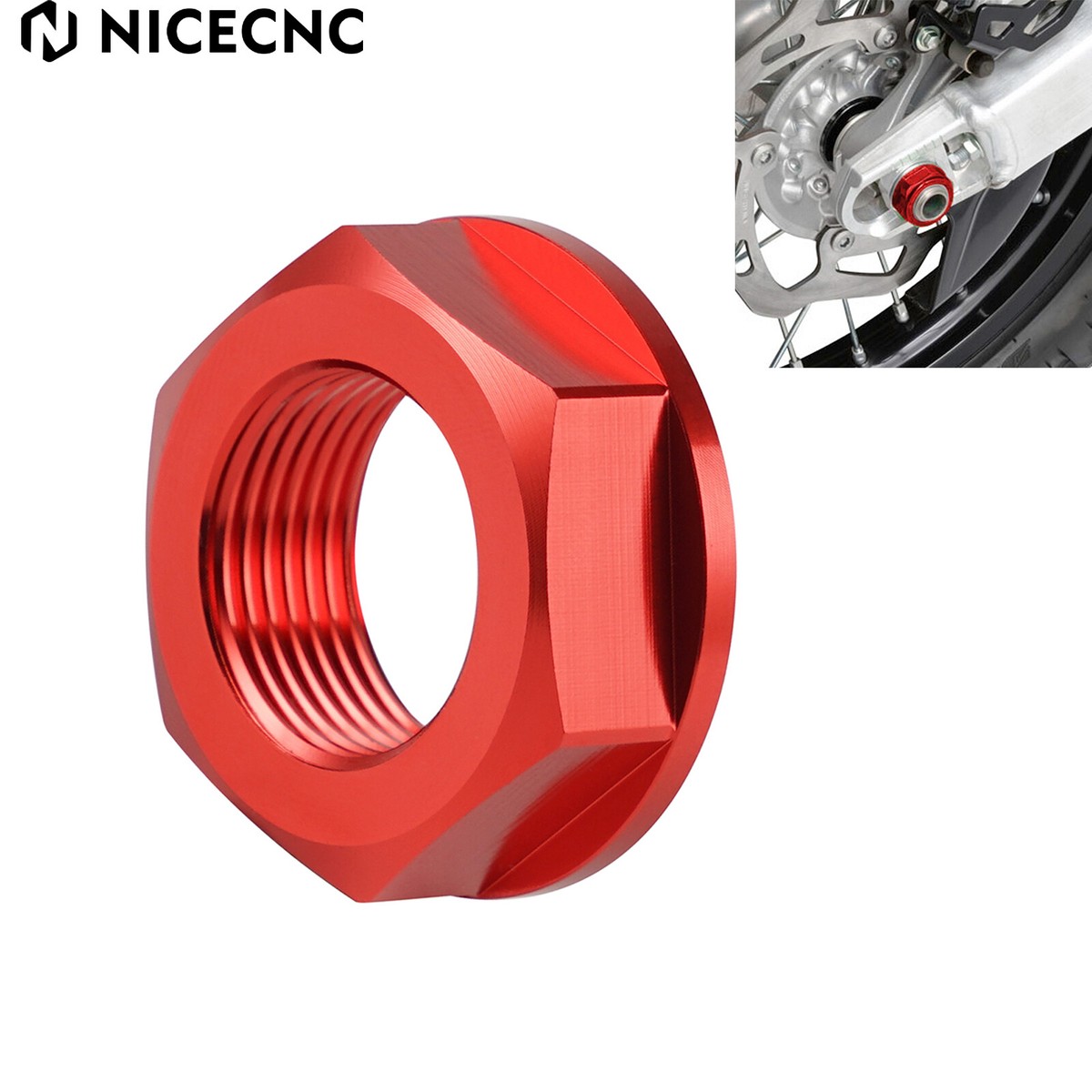 CNC M22xP1.5 Rear Axle Shaft Lock Nut For Honda CRF250R CRF250X