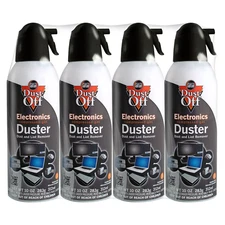 New Canned Air Falcon Dust-Off Compressed Computer Gas Duster 10 oz TOTAL 4 Pack
