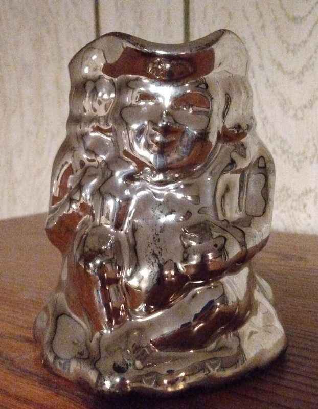 Antique c.1835  Silver Luster Dr Johnson Toby Jug British or German 4" x 4 1/4" 