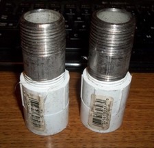 3/4 In. Male Pipe Thread Nipple X 3/4 Female Slip PVC Fitting Lot of 2