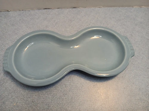 Fiestaware Creamer Sugar Tray ONLY~ Figure 8 Dish Light Blue / Gray