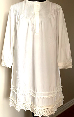 DEREK LAM IO CROSSBY OFF WHITE COTTON DRESS SIZE 6 NWT