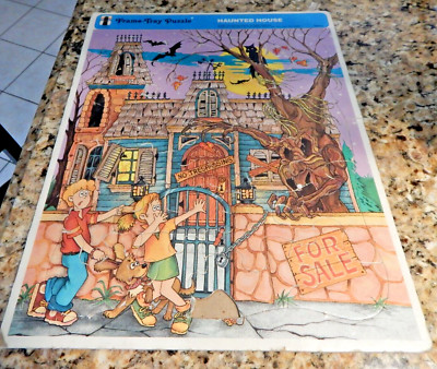 1989 Haunted House Rainbow Works Frame Tray Puzzle