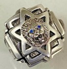 Lion of Judah Star of David Sterling silver,X- Lge ring — photo 3