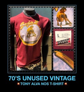VTG 70s 80s TONY ALVA skateboard skateboarding dogtown powell peralta t-shirt L