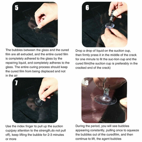 5 PCS Cracked Glass Nano Repair Liquid Kit Windshield DIY Car Window Repair Tool - Picture 8 of 10