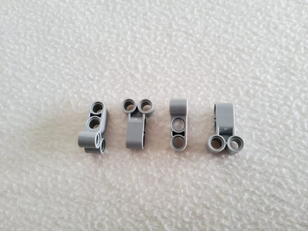 4 x NEW LEGO TECHNIC PIN CONNECTOR PERPENDICULAR DOUBLE 3L GREY 4211714