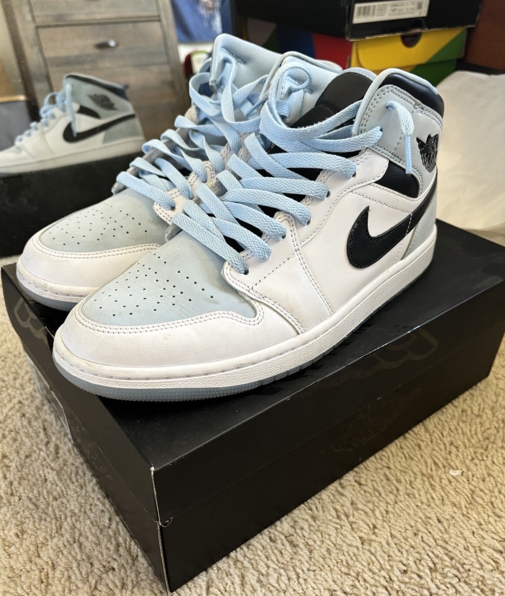 Size 10.5 - Jordan 1 Mid SE White Ice Blue | eBay Size 10.5 - Jordan 1 Mid SE White Ice Blue | eBay