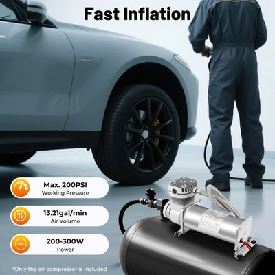 Compresseur D'air Portable Pour Suspension Air Ride 200-300W - 12V, Neuf, Livraison USA