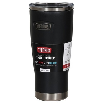 Thermos Thermax Travel Tumbler 24oz Insulated Hot Cold Black NWT