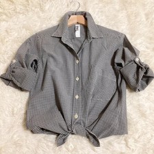 MHL Margaret Howell Made in Cotton Gingham Check Shirt Blouse S/M size