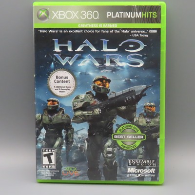 Halo Wars Xbox 360 Platinum Hits Complete RTS Game Case Disc Bonus Content Teste