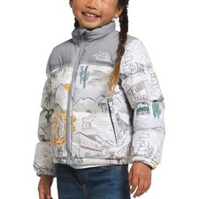 North Face Nuptse 700 Down Series Puffer Jacket Toddler  2T Wolf Gray Winter NWT