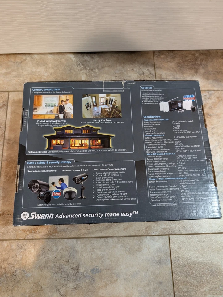 Swann Home Series, Home Wireless Alarm System, SW347-WA2, New (Opened Box) - Image 3 of 4