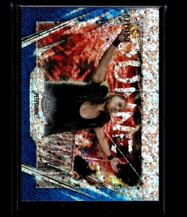 2026 Topps Chrome WWE Pete Dunne #62 Blue Mini Diamond Refractor 071/150