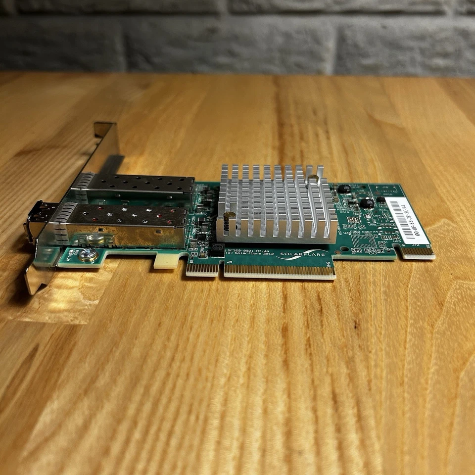 Solarflare SF329-9021-R7.4a Dual Port 10GbE SFP+ NIC PCIe w/ 1x 10G SR Module - Image 2 of 4