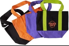 NEW Limited Edition Trader Joe's Mini Halloween Canvas Tote Bag Set Of 4 VIRAL