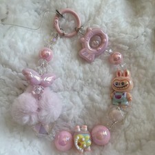 Cute DarkPink Bunny Phone Charm/ Bag Accessory/Big Into Energy/ Exciting Macaron