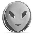 Alien Emoji ~  1 oz .999 Fine Silver Round in Capsule