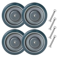 IVWNNN 5'' 4 Pack Shopping Cart Wheels Replacement Double Ball Bearing TPU Si...
