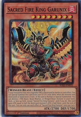 Rarity Collection 5 Super Rare RA05-EN031 Sacred Fire King Garunix
