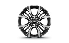 KIA Genuine 16" Alloy Wheel 6.5Jx16 15 Spokes Rim OEM Black & Silver Picanto JA