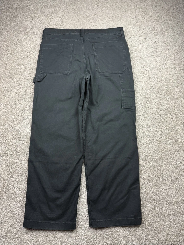 Hollister  Double Knee Pants Men's 34x30 Fits 36x28 Black Carpenter Baggy Y2K - Image 2 of 4