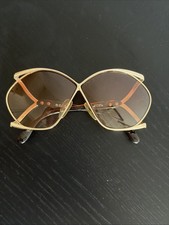 Christian Dior Butterfly Goldtone Frame 2056 Eyeglasses w Brown Gradient Lenses