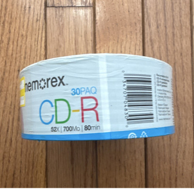 Memorex 30-Pack CD-R Blank Recordable Discs 700MB 80min 52x Spindle/Cake Box
