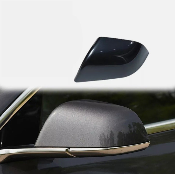 1PC Grey Left Side Replacement Mirror Cover Cap For Tesla Model Y 2021-2023