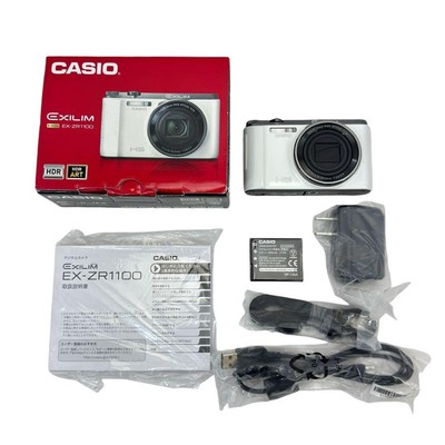 Casio Exilim EX-ZR1100 White Digital Camera WiFi SDXC Used