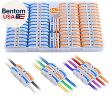 Lever Wire Connectors, 60-Piece Quick Connect Electrical Splicing Kit for Compa