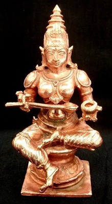 Annapurna Devi Idol in Pure Solid Copper - 4 inches