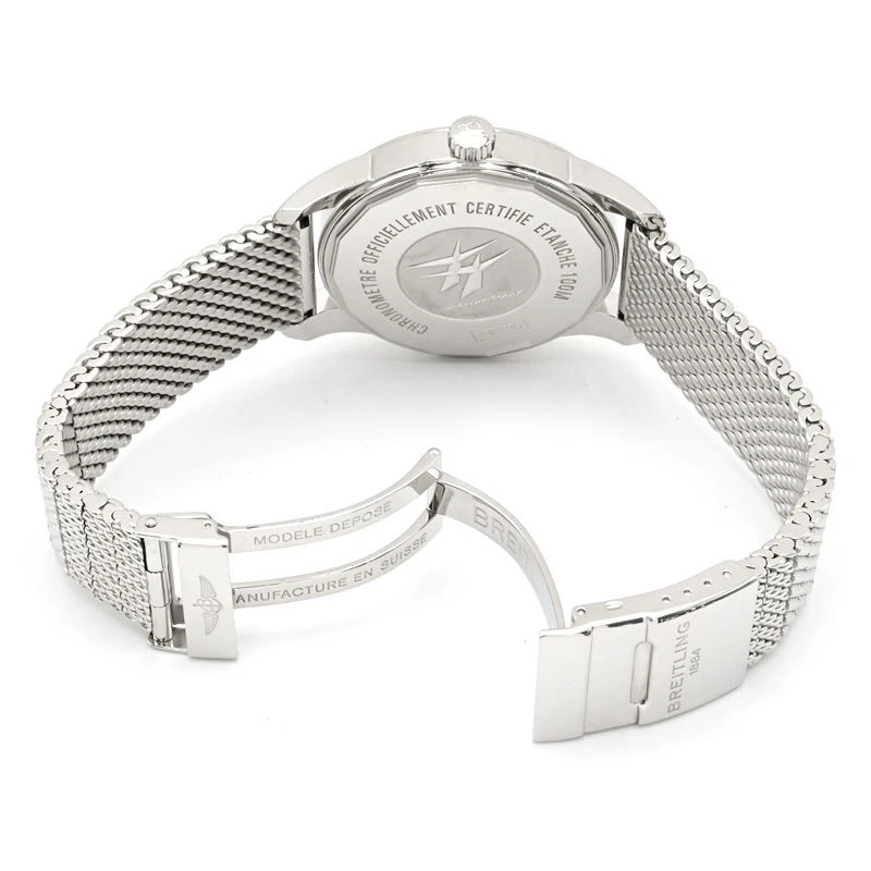 Reloj Breitling Transocean Day & Date A451G51OCA plateado usado para hombre #81011 Foto 2 de 4